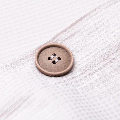 Set Cama Waffle (funda Nordica 260x240cm + 2 Fundas Almohada  50x105cm) 100% Algodón 144gsm Gris Cierre De Botone Shaze Scalpers Home