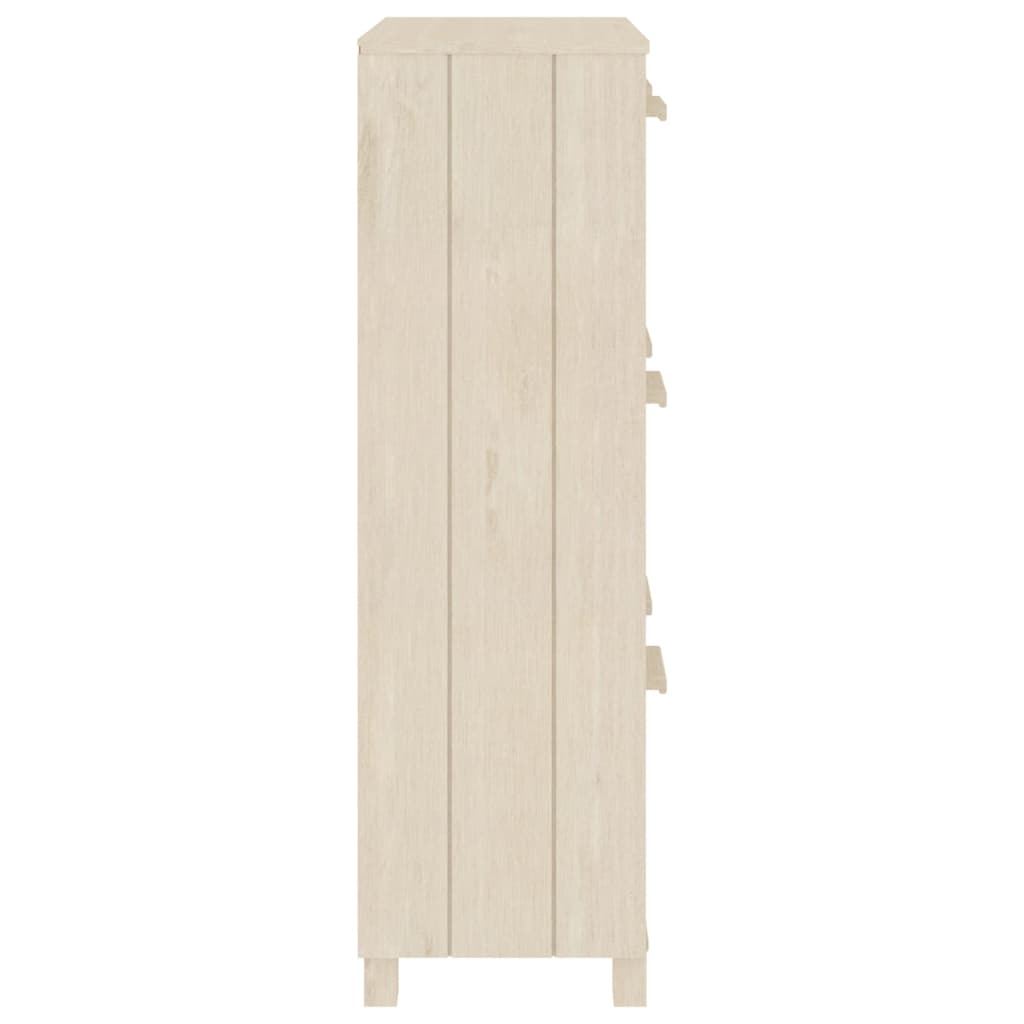 Zapatero Hamar Madera Pino Maciza Marrón Miel 59,5x35x117 Cm / Vetonek_0