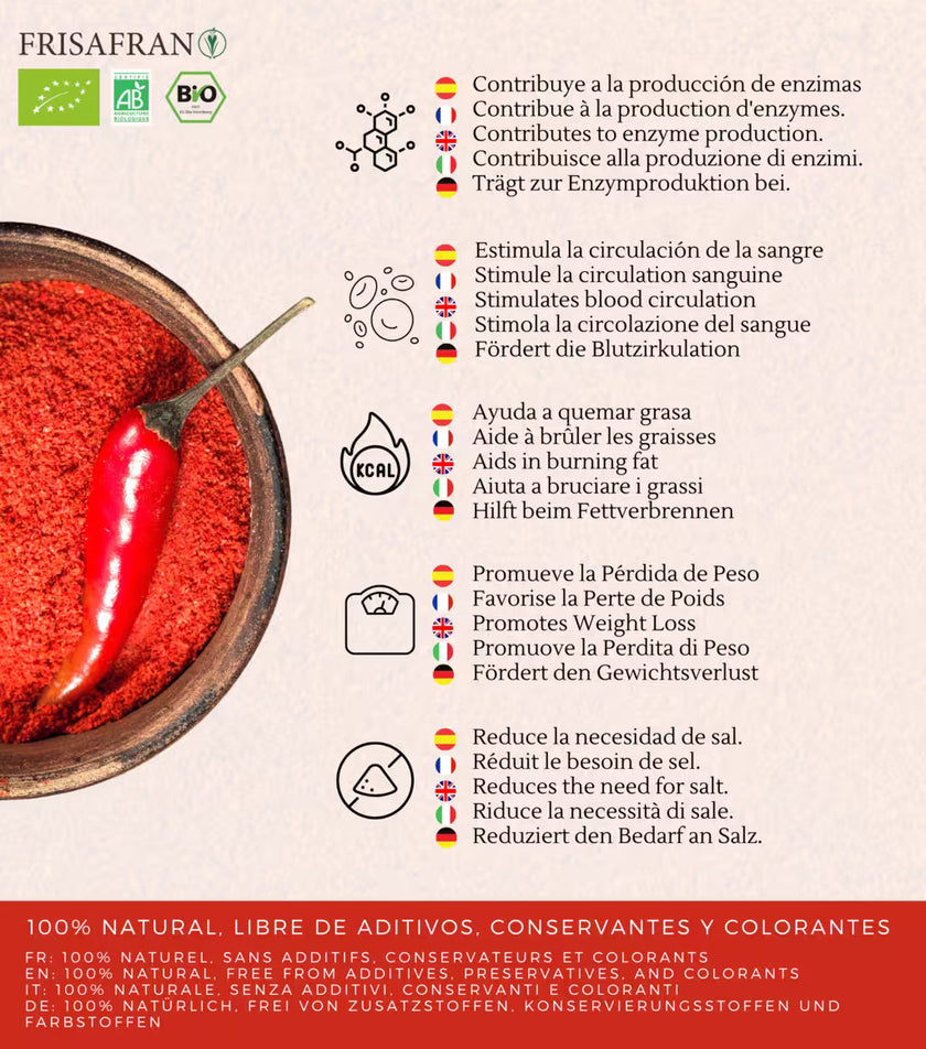 Cayena En Polvo Ecológica - Calidad Y Sabor | Frisafran 40 G_3