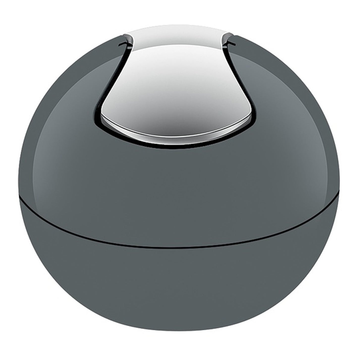 Spirella Colección Bowl, Papelera Ø16 X 14 Cm (1 Litro), Poliestireno, Gris