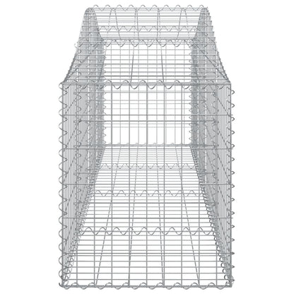Cestas De Gaviones 7 Uds Forma De Arco Hierro 200x50x60/80 Cm_4