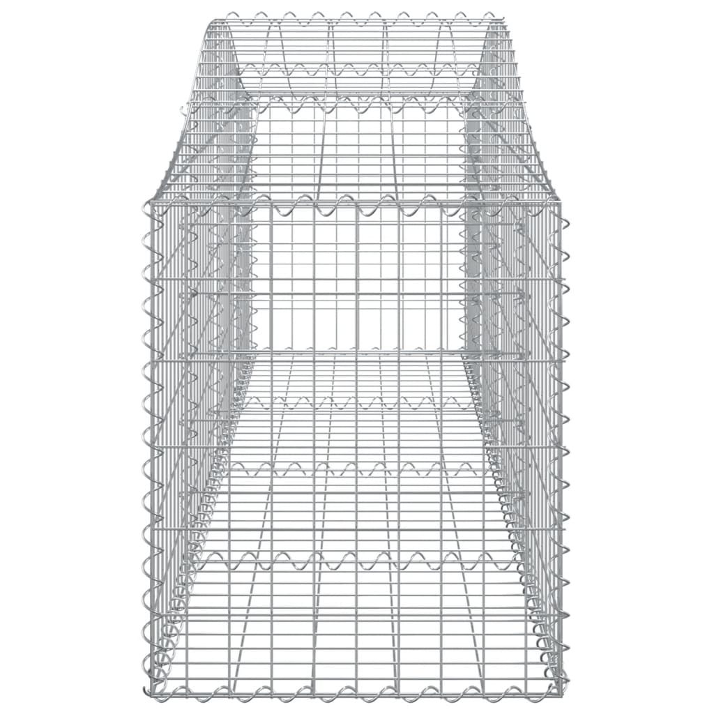 Cestas De Gaviones 15 Uds Forma De Arco Hierro 200x50x60/80 Cm_4
