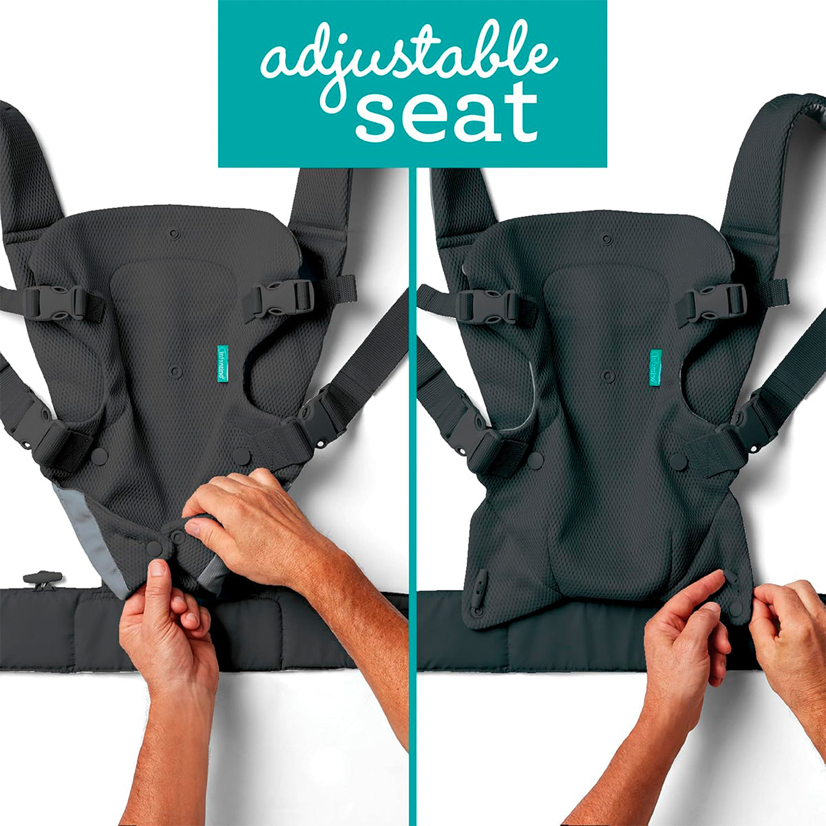 Infantino Mochila Portabebé Flip Convertible 4-en-1, Ergonómica Y Cómoda, Para Bebés De 3,6 A 14,5 Kg, Gris_4