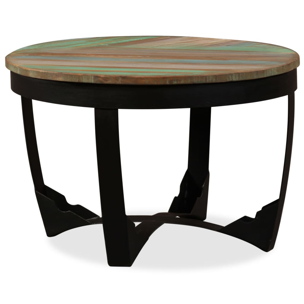 Mesa De Centro Madera Maciza Reciclada 60x40 Cm_1