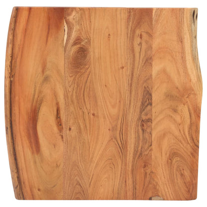 Mesa Alta De Bar Borde Natural Madera Maciza Acacia 60x60x110cm_1