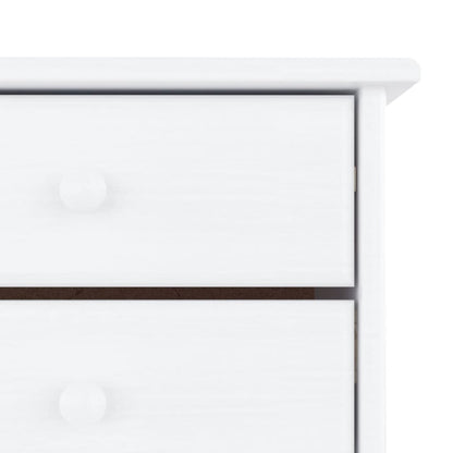 Mueble Zapatero Alta Madera Maciza De Pino Blanco 77x35x96 Cm / Vetonek_3