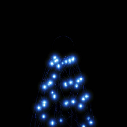 Vidaxl Árbol De Navidad En Asta De Bandera 200 Led Azul 180 Cm_4