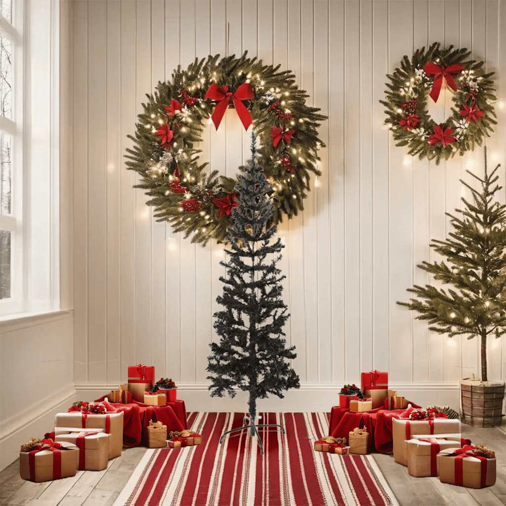 Vidaxl Árbol De Navidad Delgado Negro 150 Cm_1