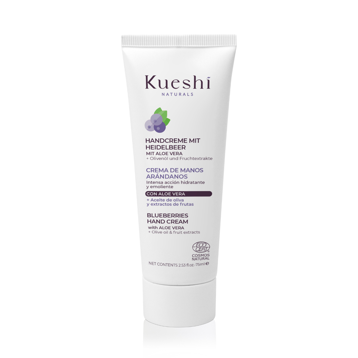 Creme Hidratante de Mãos Kueshi Blueberry 75 ml