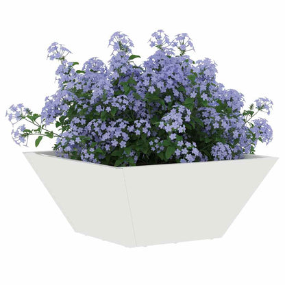Macetero De Jardín Blanco 35 X 35 X 15 Cm_2