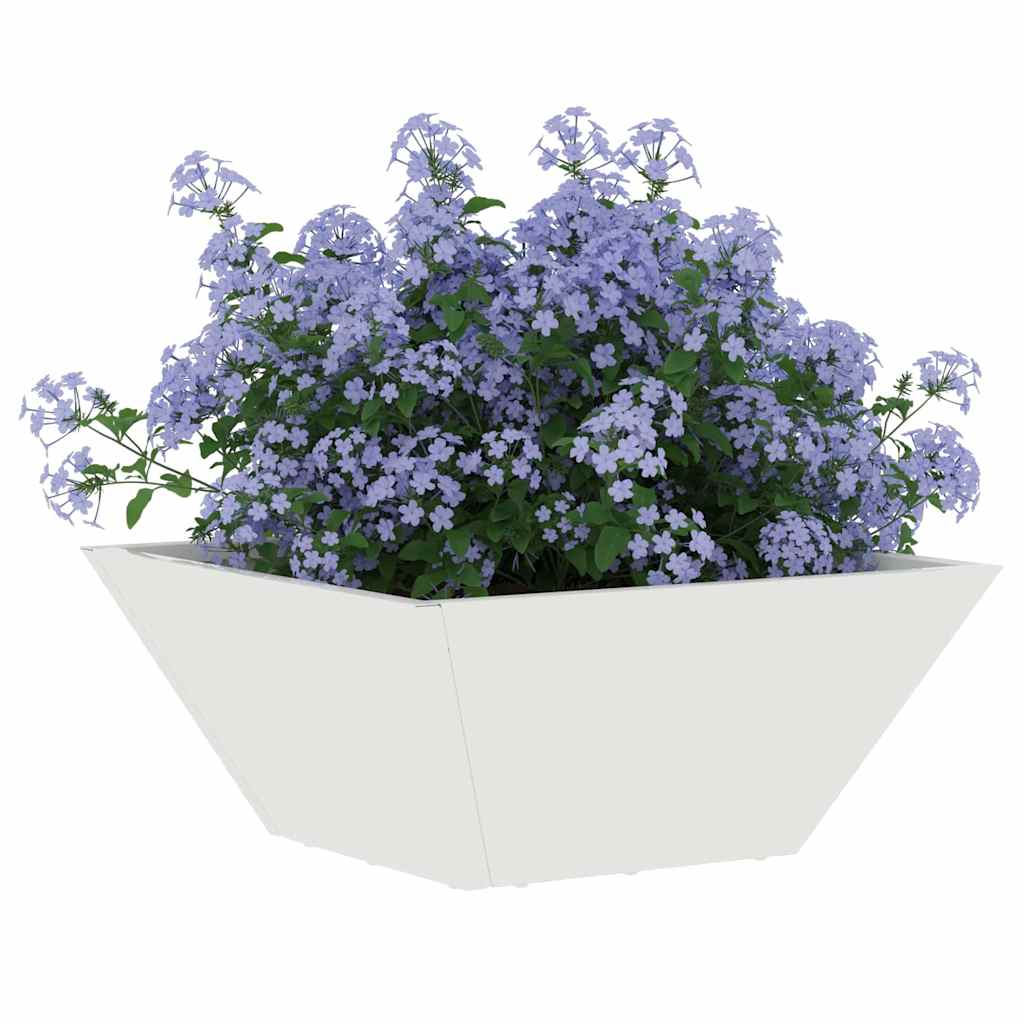 Macetero De Jardín 5 Uds. Blanco 35 X 35 X 15 Cm_2