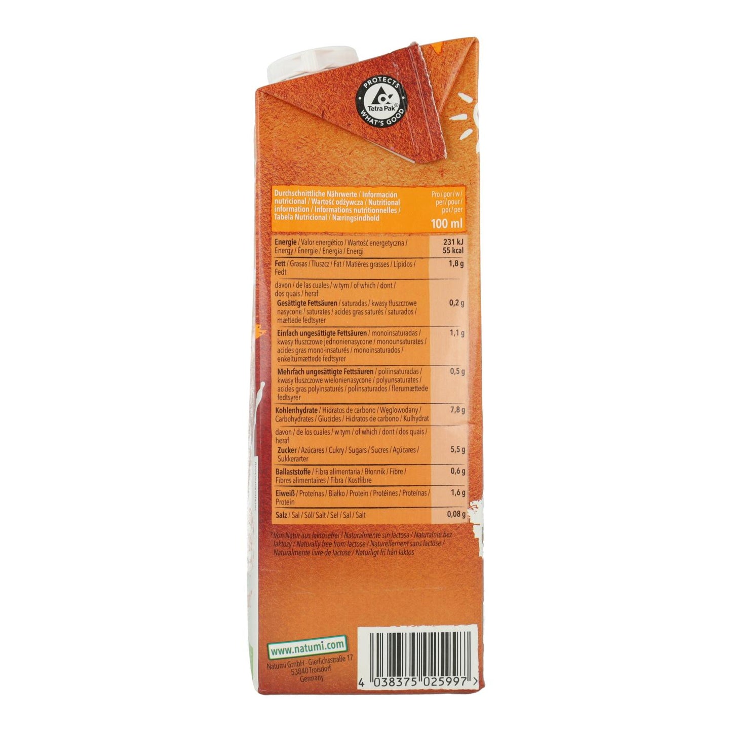 Bebida BIO de Aveia e Amêndoa Natumi 1 L