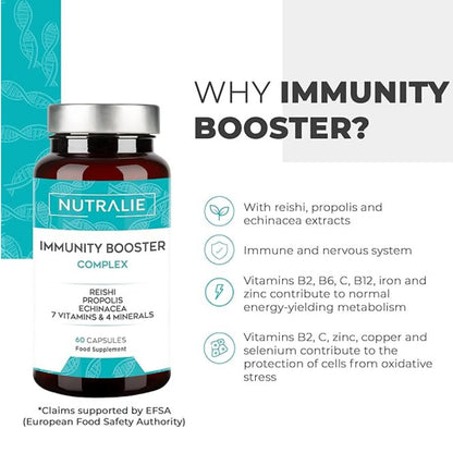 Nutralie Immune Defenses com Reishi + Própolis + Equinácea 60 cápsulas