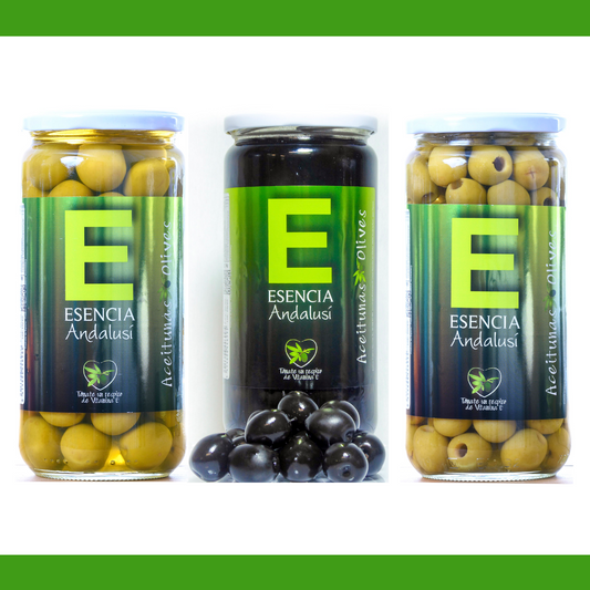 Pack Aceitunas Manzanilla 3 X 700 Gr: Manzanilla Extra Con Hueso, Manzanilla Sin Hueso Y Aceitunas Negras_0