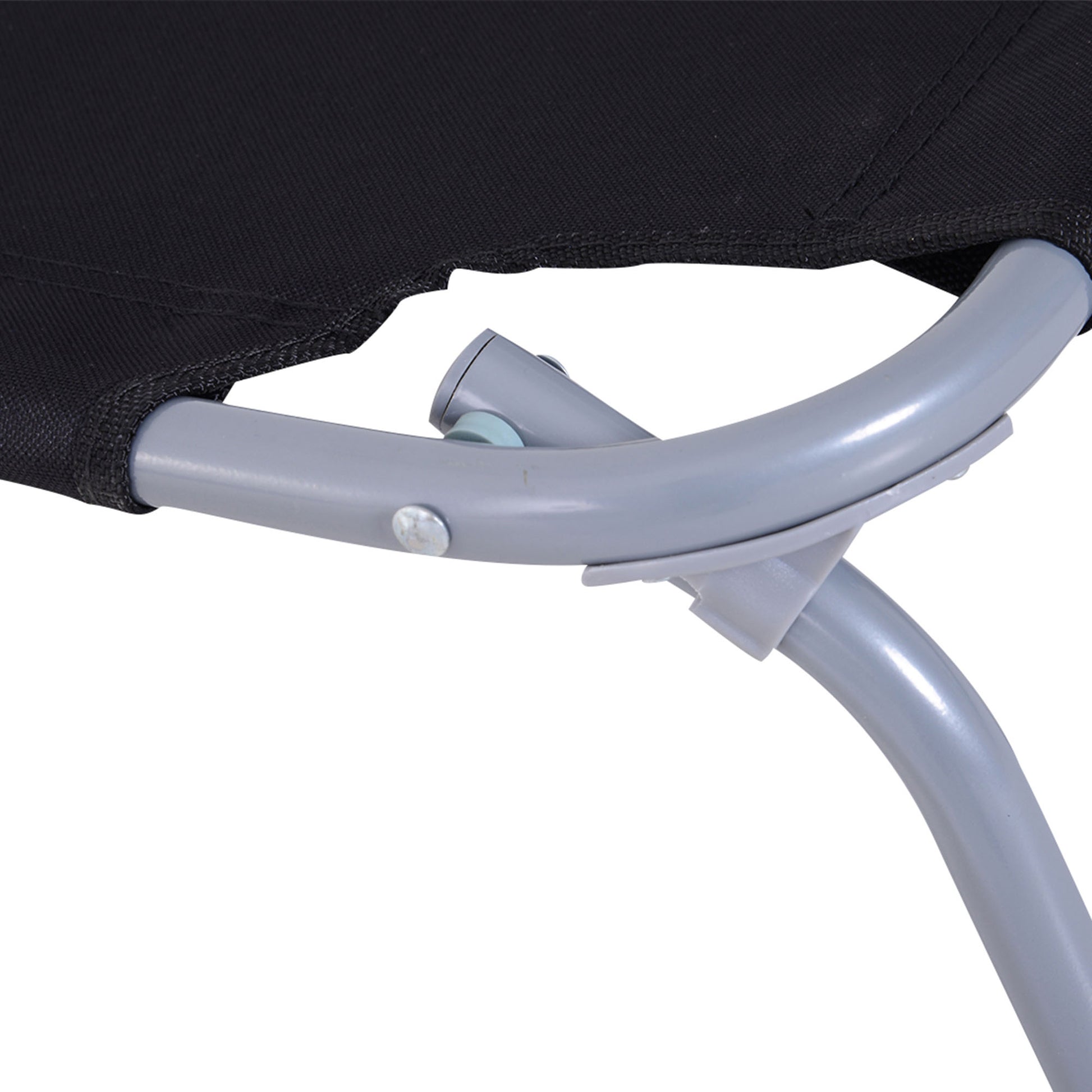 Outsunny Tumbona Plegable Respaldo Ajustable En 5 Niveles 187x55x24 Cm Negro_3