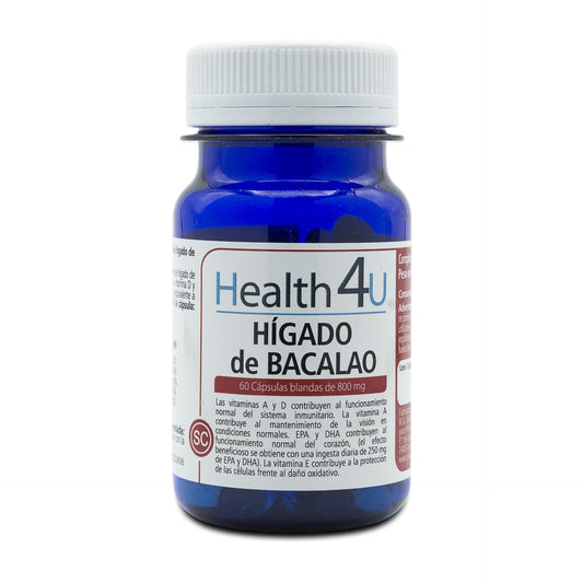 H4U Fígado de Bacalhau 60 cápsulas gelatinosas de 800 mg