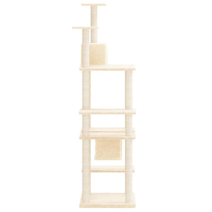 Vidaxl Rascador Para Gatos Con Postes De Sisal Crema 176 Cm_3