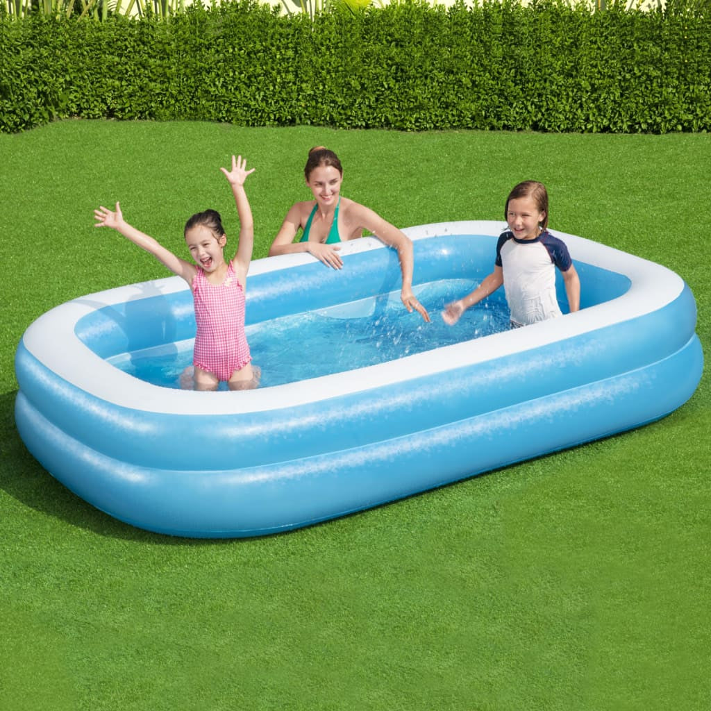 Bestway Piscina Familiar Inflable Rectangular Azul Blanco 262x175x51cm_1