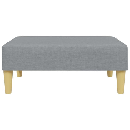 Sofá Cama De 2 Plazas Con Taburete Tela Gris Claro / Vetonek_4