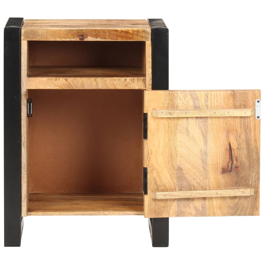 Mesita De Noche De Madera Maciza De Mango 40x35x55 Cm_1