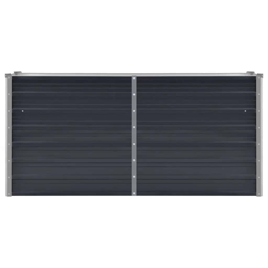 Arriate De Acero Galvanizado Gris Antracita 160x40x77 Cm_3