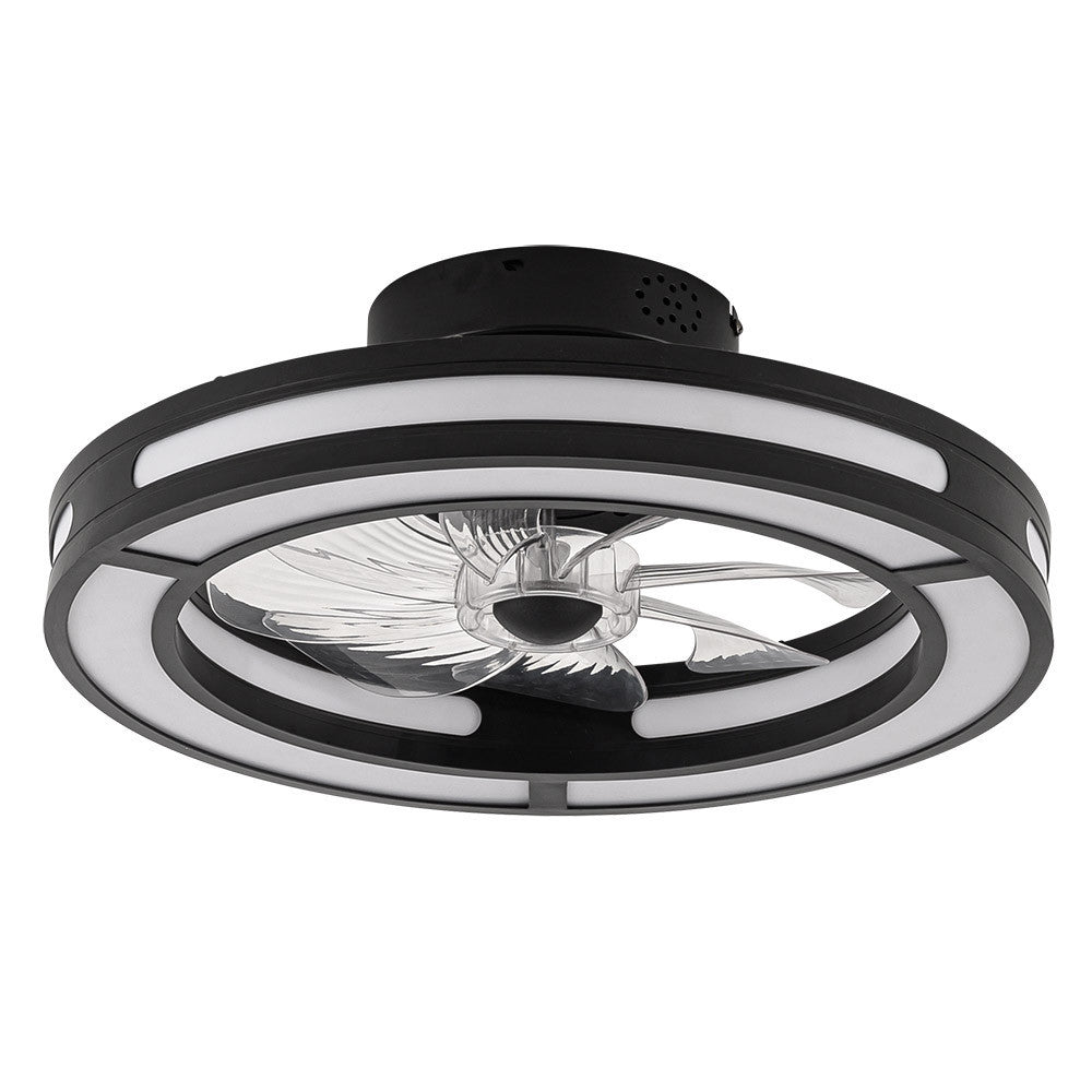 Ventilador Dc 58w Anastasia Negro/plata 8 Aspas 60d 5900lm 6 Vel. 3 Colores Remoto,memoria,temporizador_2