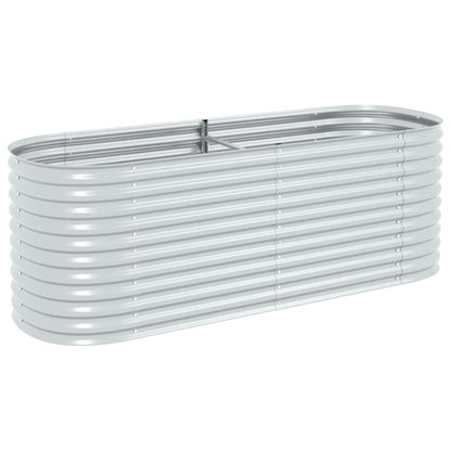 Arriate De Acero Galvanizado Plateado 240x80x81 Cm_0