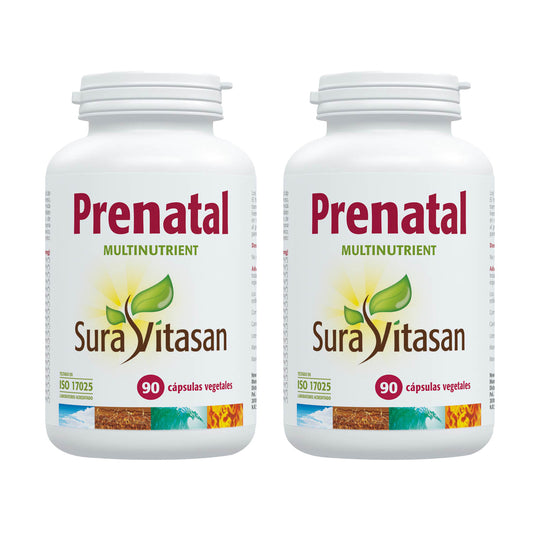 Embalagem de 2 multinutrientes pré-natais, Sura Vitasan, 90 cápsulas
