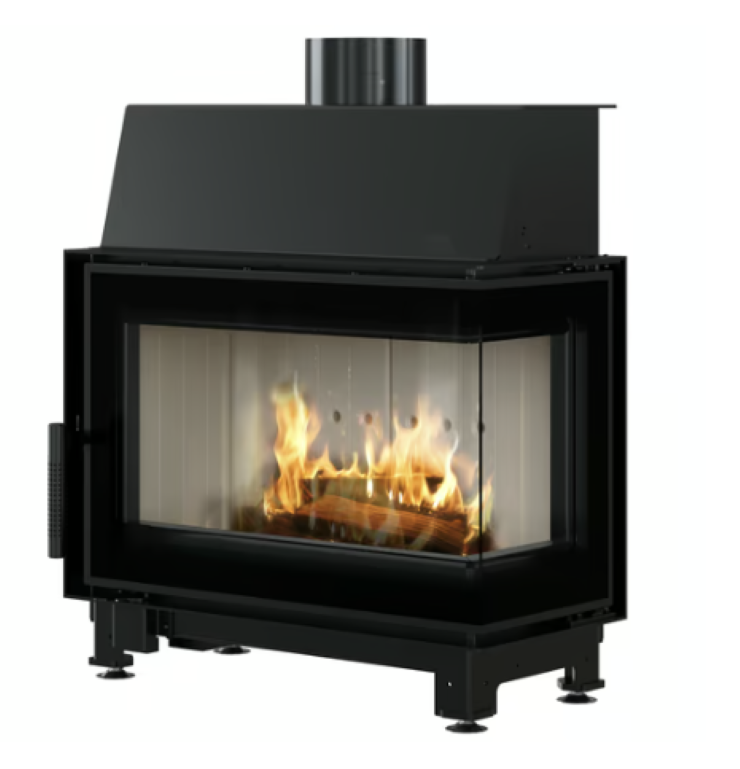 Bricosol Chimenea De Leña De Acero Kratki Simple Derecha 6 Kw Ø 150_1