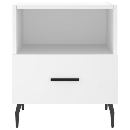 Mesita De Noche Madera De Ingeniería Blanco 40x35x47,5 Cm_2