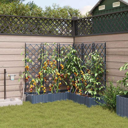 Macetero De Jardín 5 Uds. Gris 120 X 120 X 126 Cm Pp_1