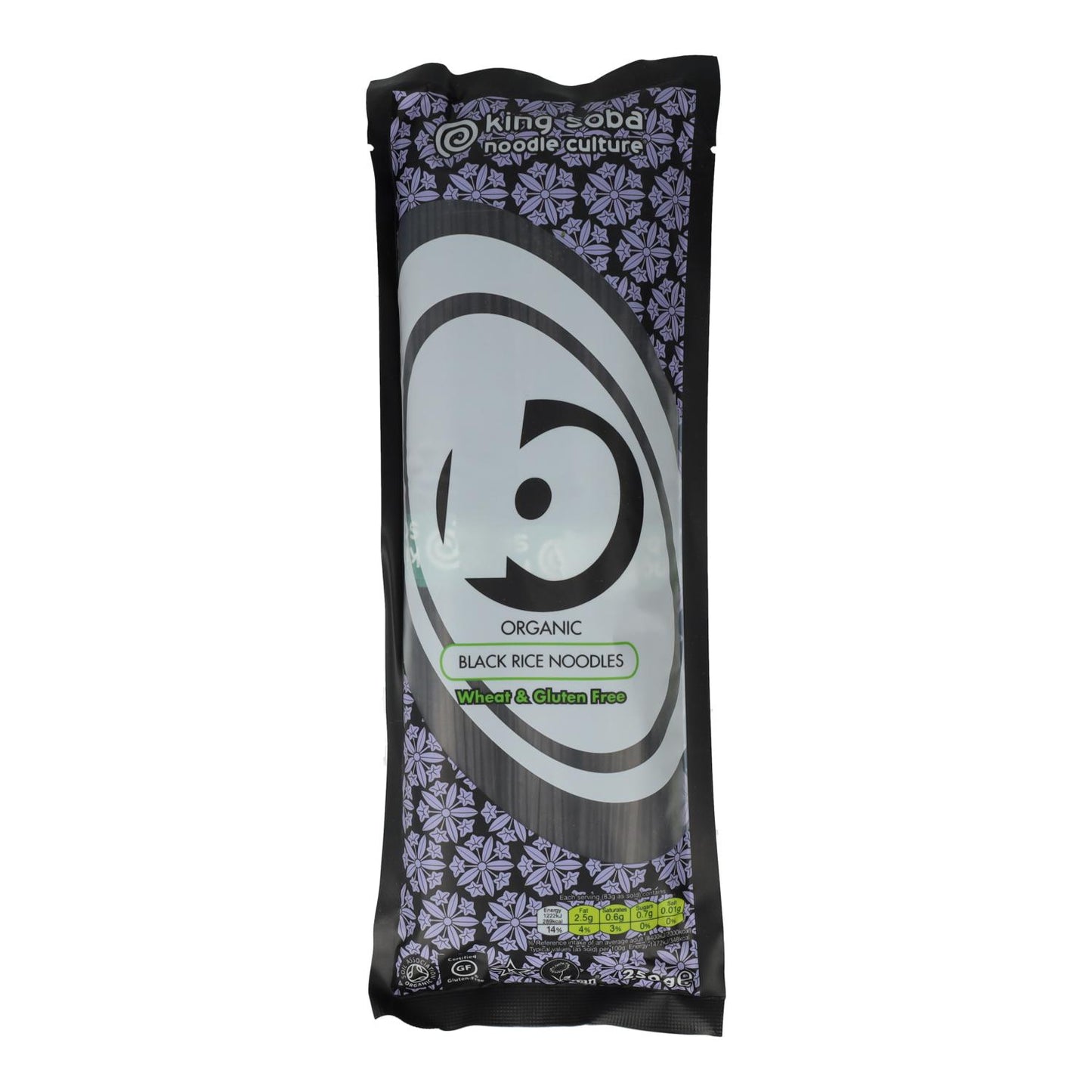 Noodles de arroz preto sem glúten Bio King Soba 250g 