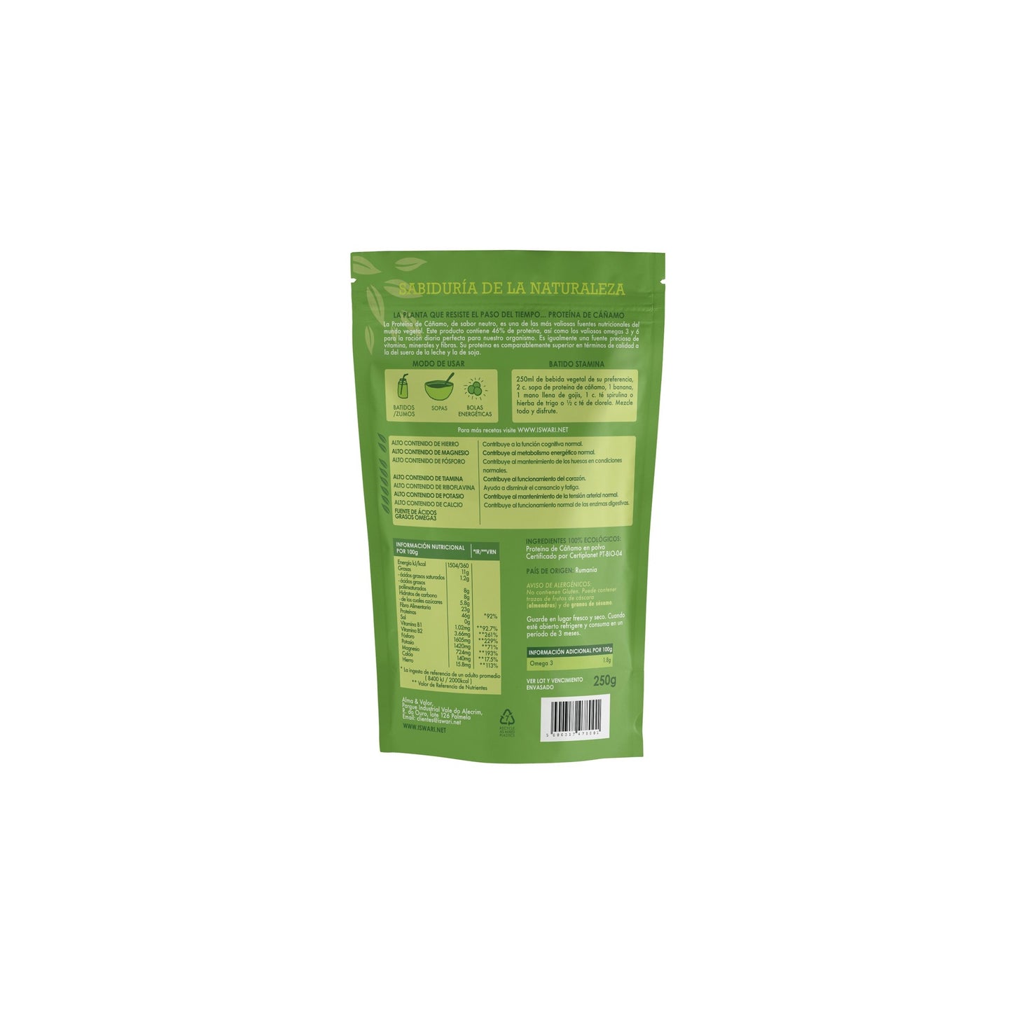 Proteína de Cânhamo ISWARI 250g