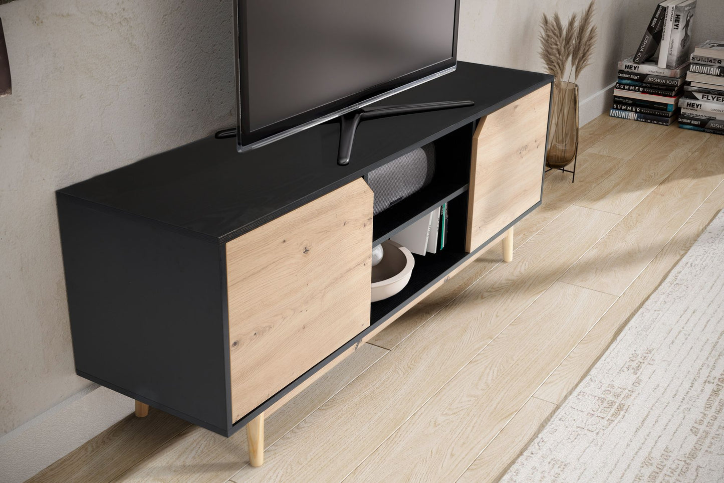 Mueble De Tv Amplio Y Práctico Modelo Wl6.818_4