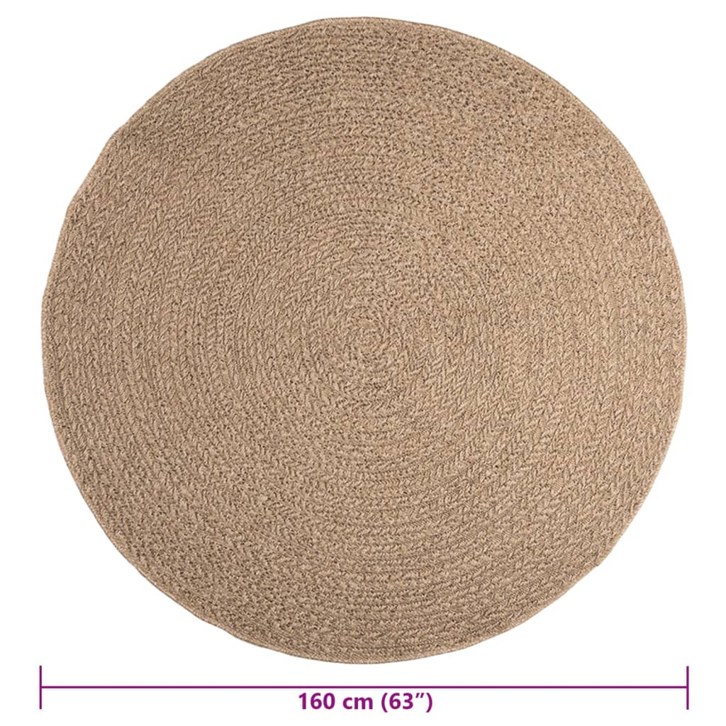 Alfombra Zizur Apariencia De Yute Interior Y Exterior 160 Cm / Vetonek_3