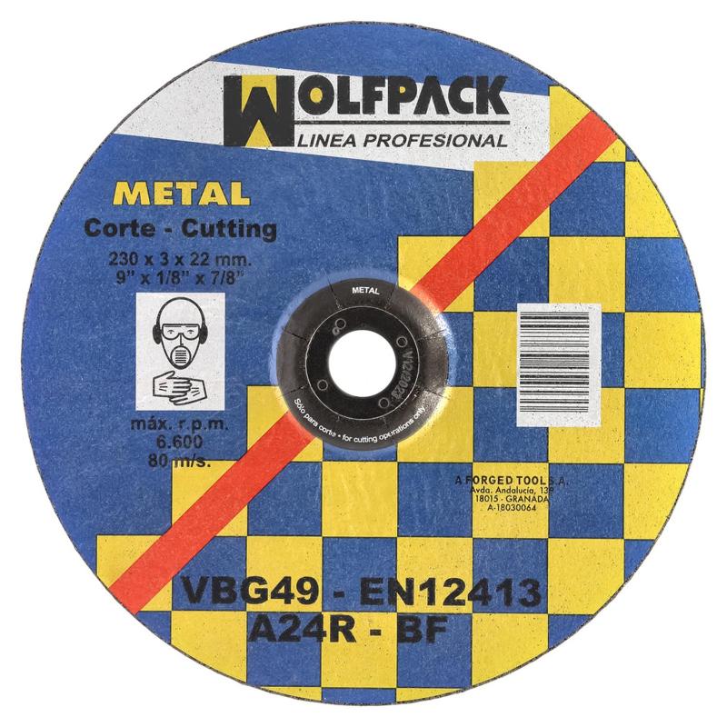 Disco Corte Abrasivo Metal 230x3,2x22 Mm.