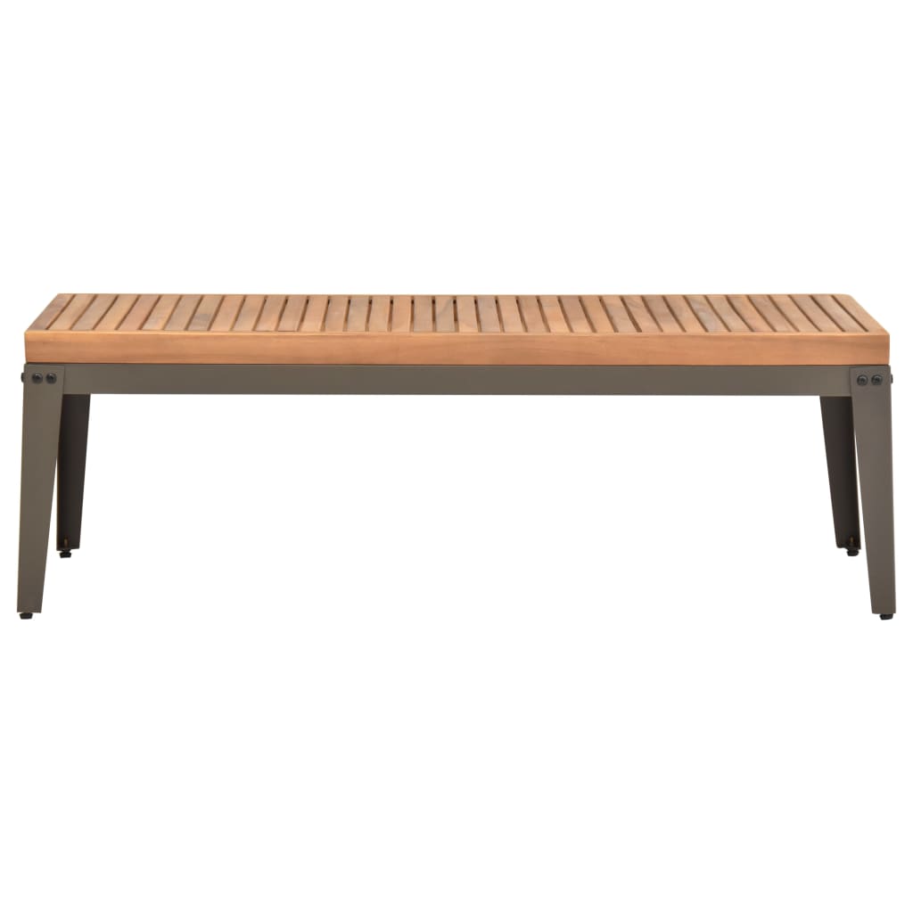 Mesa De Centro De Jardín Madera Maciza De Acacia 110x55x36 Cm_0