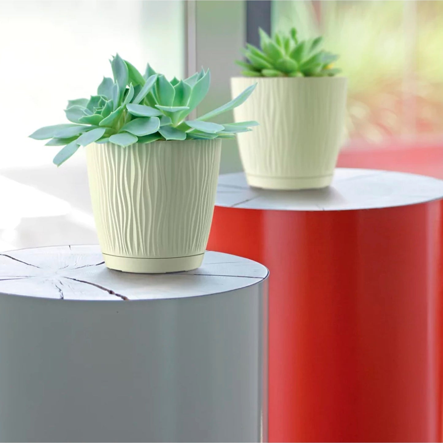 Maceta Sandy P, Dimensiones (mm) 239x239x225, Color Mocca