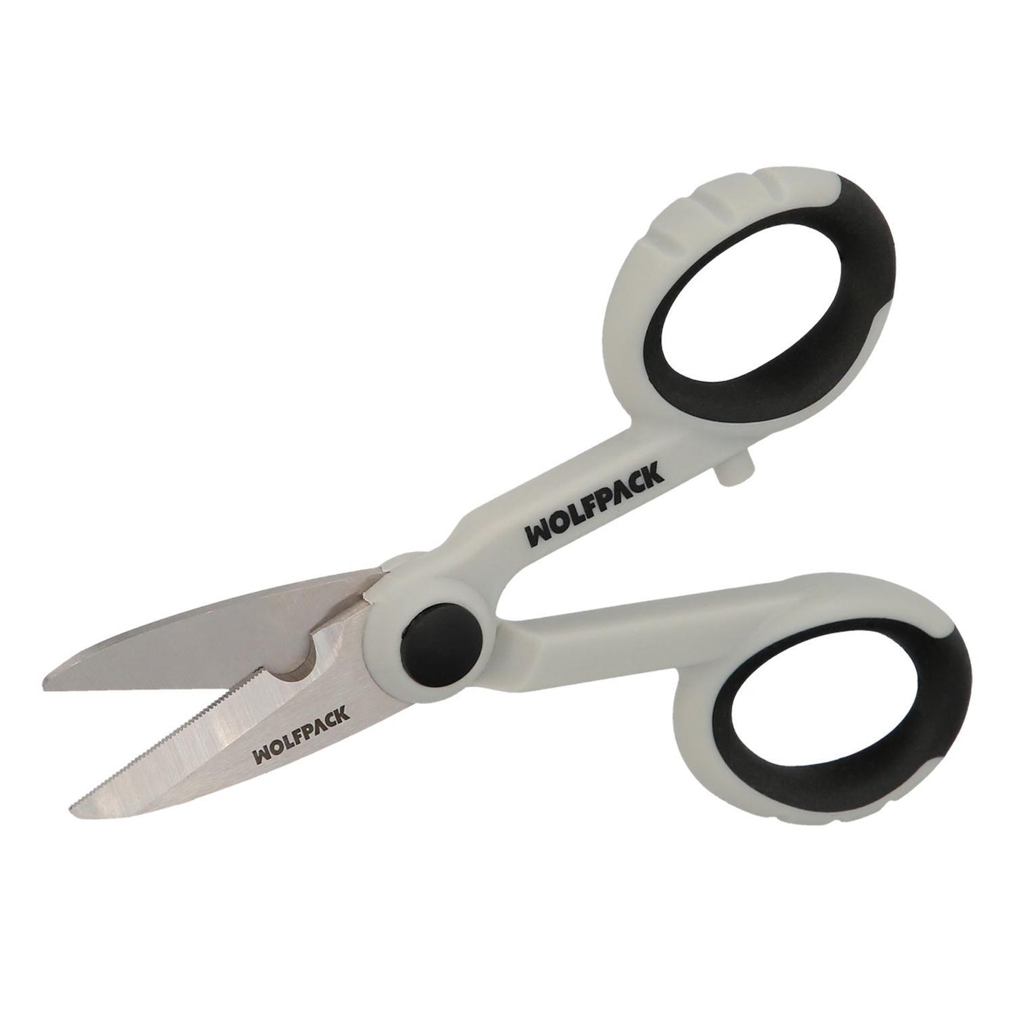 Tijeras Electricista 140 Mm. Mango Tpr No Tension. Hojas Acero Inoxidable, Ergonomicas, Tijeras Cortar Cable, Pelacables_0