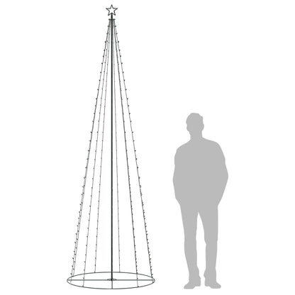 Vidaxl Árbol De Navidad Forma De Cono 330 Led Blanco Cálido 100x300 Cm_2