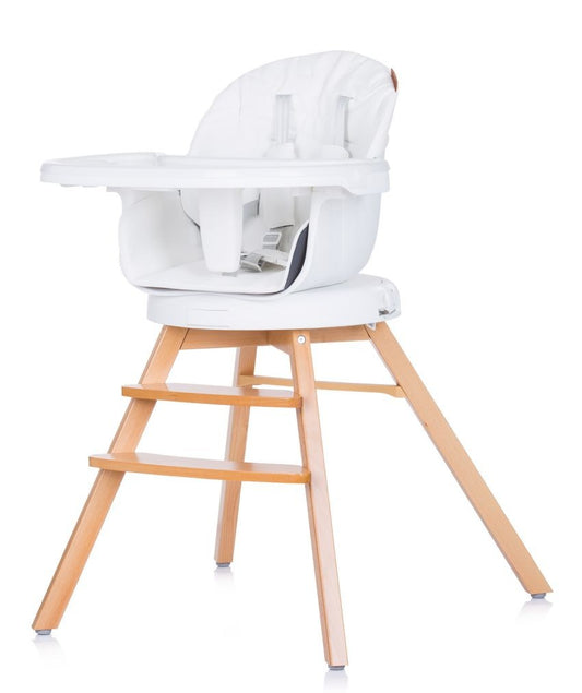 Trona Evolutiva 3 En 1 Con Patas De Madera Y Asiento De Polipiel Giratorio Rotto Ivory_0