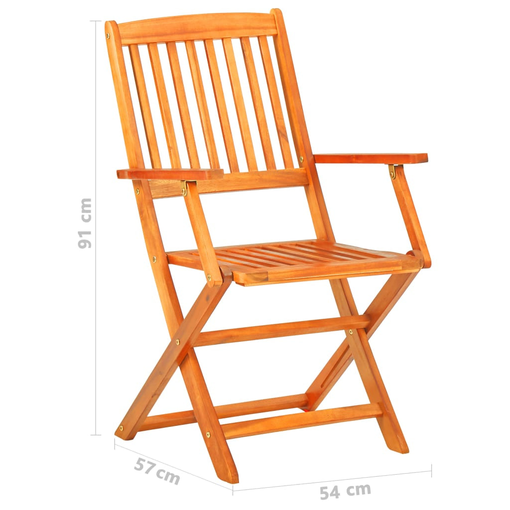 Vidaxl Set Comedor De Jardín Plegable 7 Piezas Madera Maciza De Acacia_2