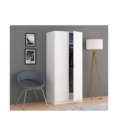 Armario Ropero Herro 2 Puertas Acabado Blanco 180 Cm(alto)81 Cm(ancho)52 Cm(largo)_4