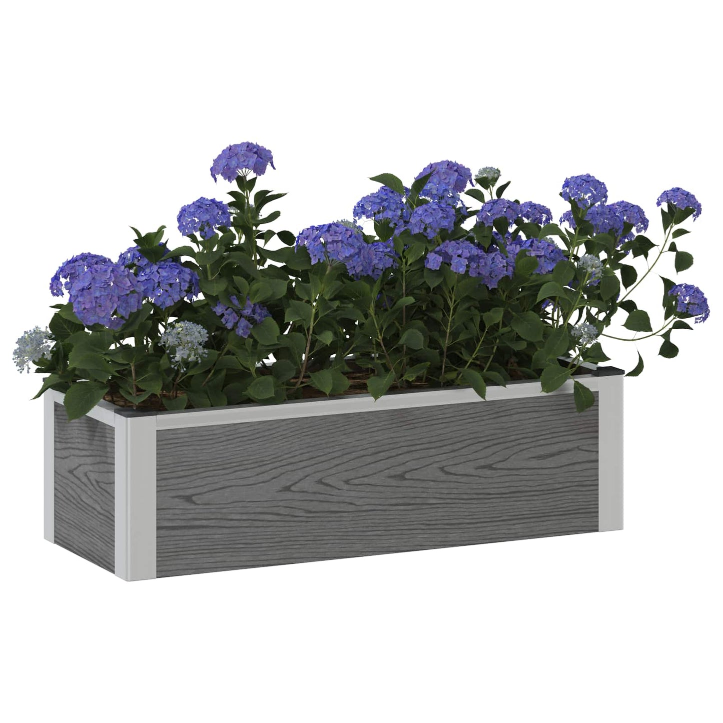 Arriate Elevado Gris 75 X 30 X 22 Cm Wpc Y Aluminio_2