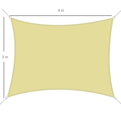 Outsunny Toldo De Vela Rectangular Para Jardín Y Exterior Repelente Al Agua_2