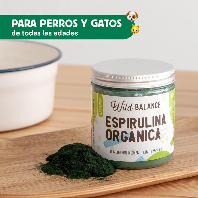 Suplemento natural para animais de estimação Wild Balance Spirulina biológica 100g