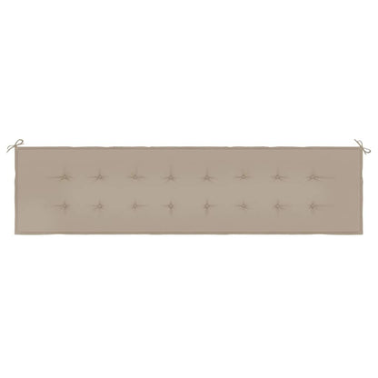 Vidaxl Cojín De Banco De Jardín Tela Oxford Gris Taupé 200x50x4 Cm_3