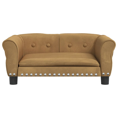 Cama Para Perros De Terciopelo Marrón 70x45x30 Cm / Vetonek_0