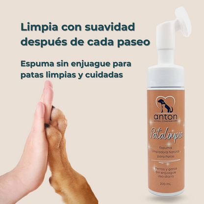 Espuma limpiadora natural para la higiene de las patas de perros y gatos – 200 ml_1
