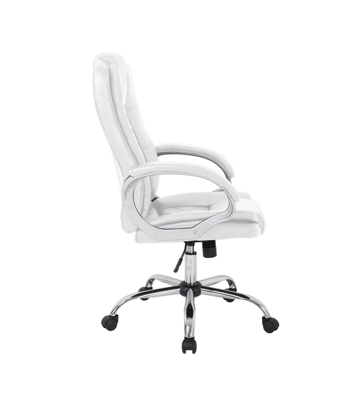Sillón Giratorio Inmaculada En Polipiel Blanco, 66,5 X 51 X 111-120 Cm (ancho X Largo X A_1